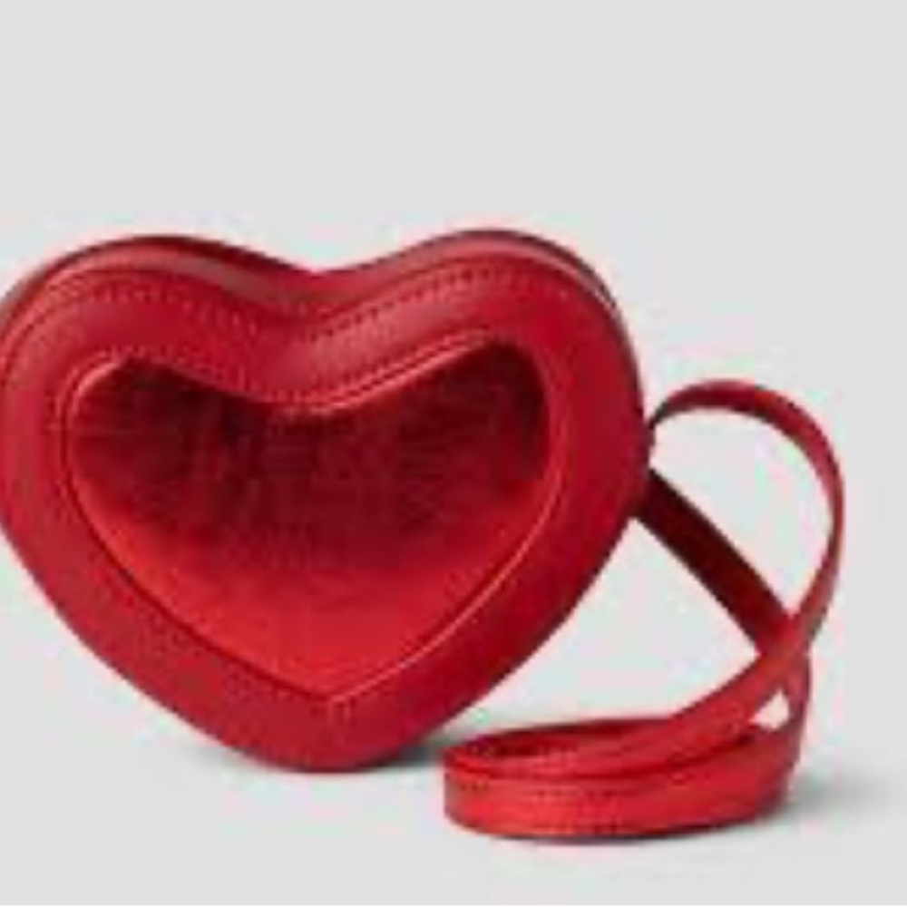 Heart-Shaped Red Girls’ Bag